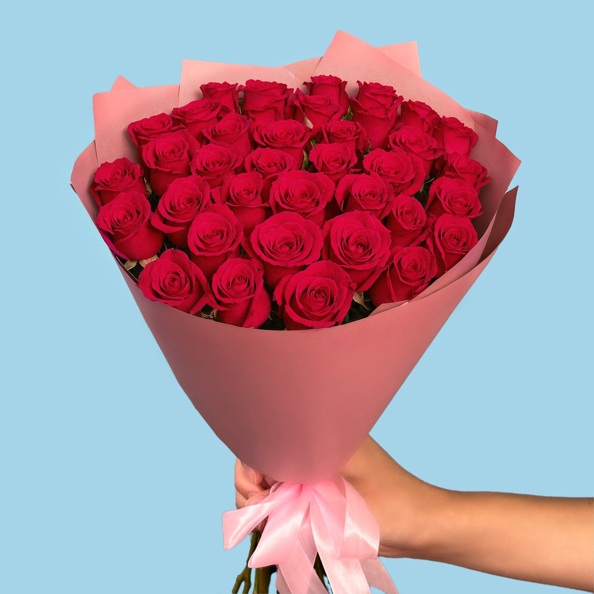 Bouquet of 30 Hot Pink roses #3