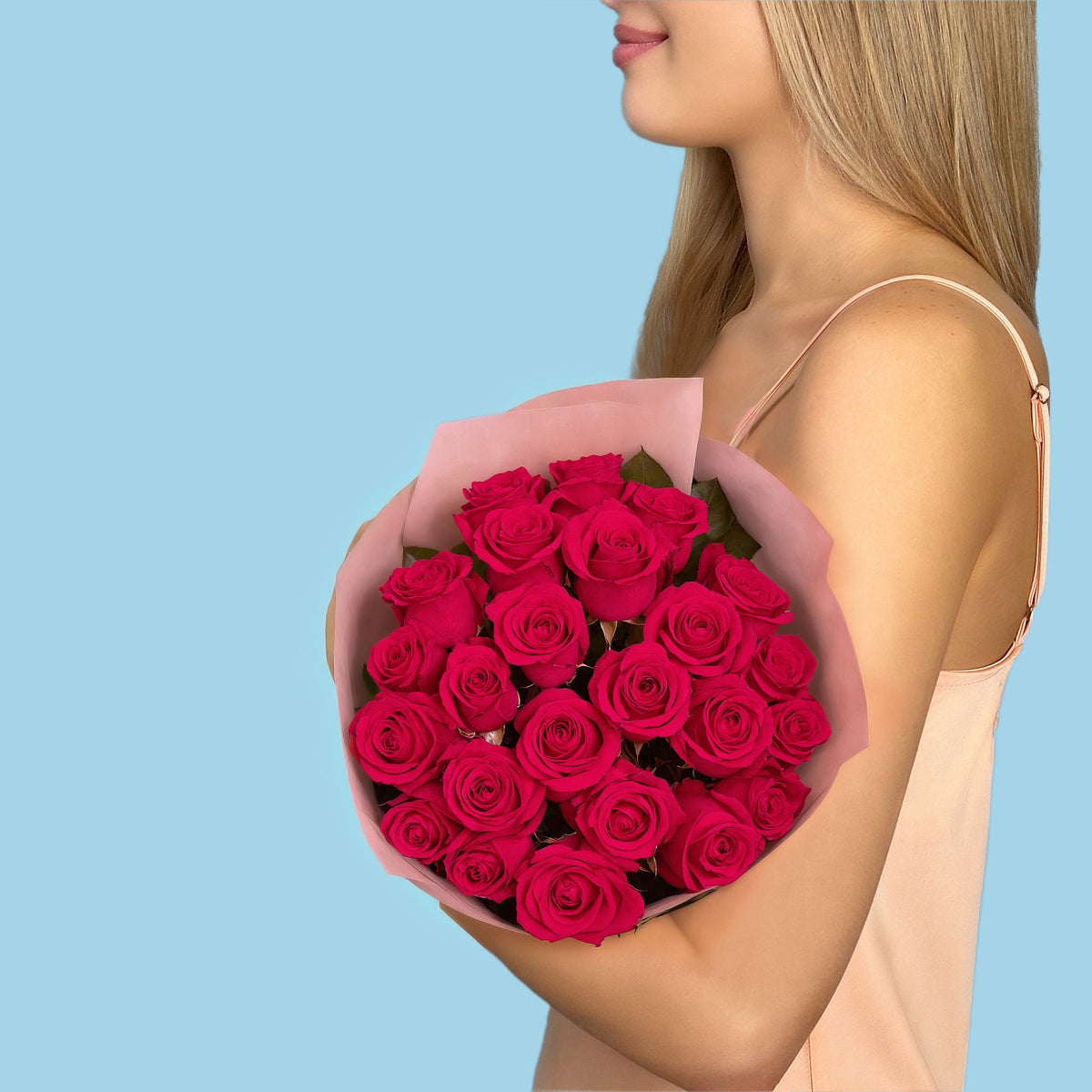 20 Hot Pink Roses from Kenya #3