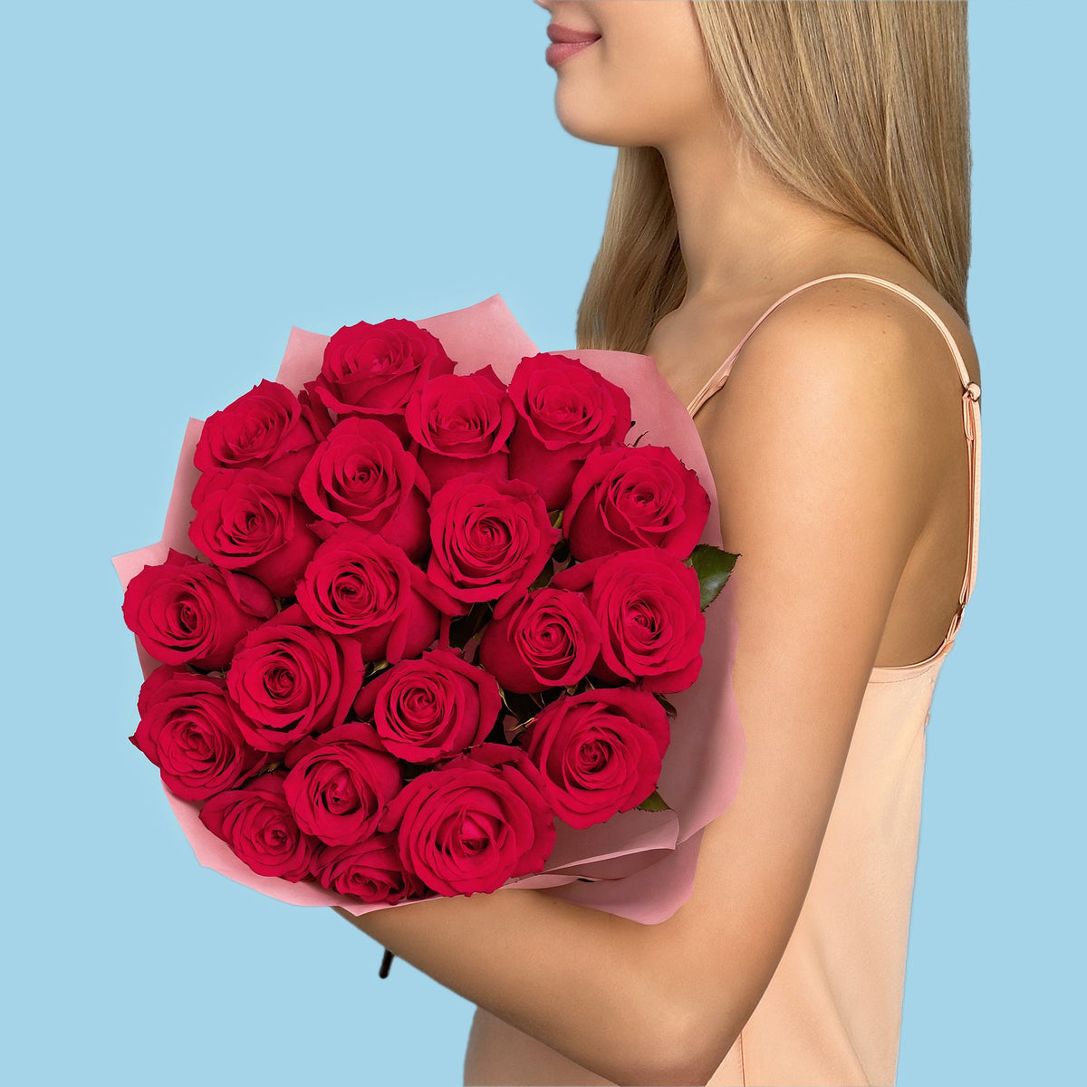 20 Premium Hot Pink Roses #2